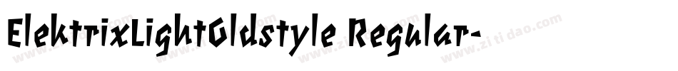 ElektrixLightOldstyle Regular字体转换